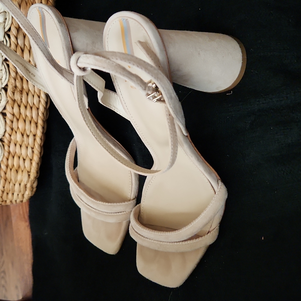Sam Edelman Suede Shoes with Block Heel, Size 9.5